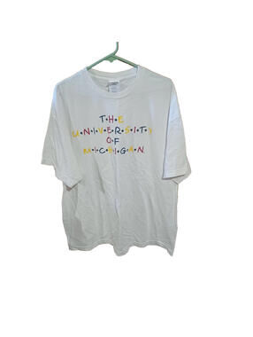 University Of Michigan White T-Shirt Size 2XL